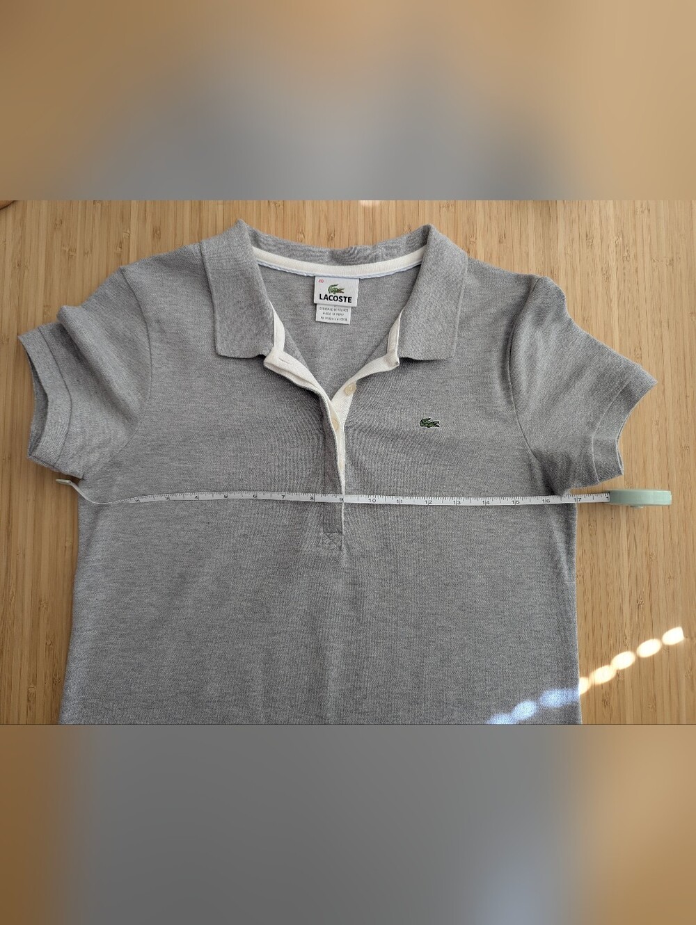Lacoste Light Gray Polo Shirt Dress - Picture 5 of 5